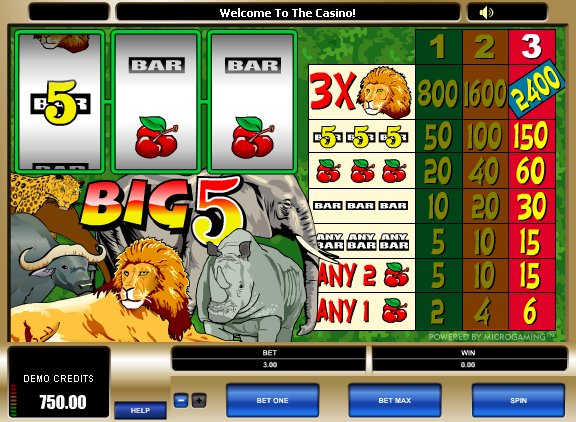 Juego de tragamonedas Big 5