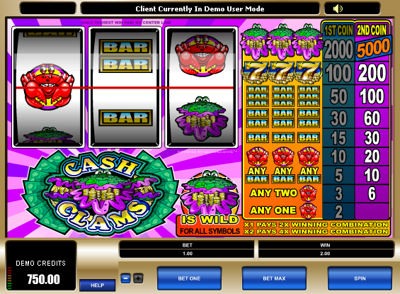 Juego de tragamonedas Cash Clams