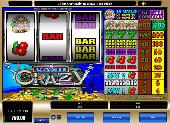 Haz click y juega el juego de tragamonedas gratis Cash Crazy Juego de tragamonedas Cash Crazy