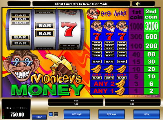 Juego de tragamonedas Monkeys Money 