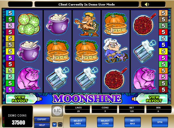 Haz click y juega el juego de tragamonedas gratis Moonshine Juego de tragamonedas Moonshine