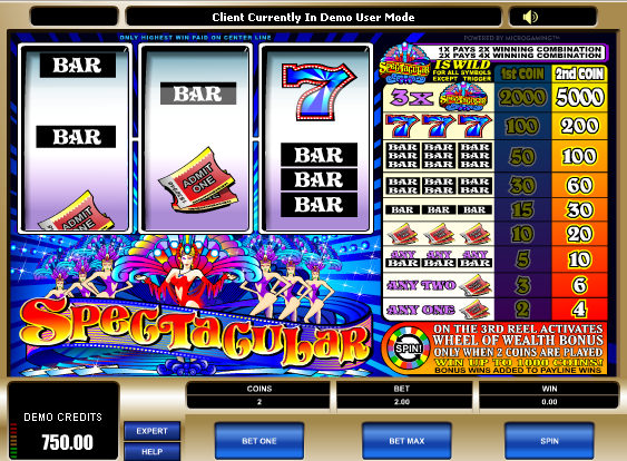 Juego de tragamonedas Spectacular 