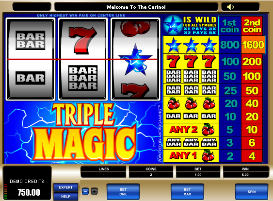 Juego de tragamonedas Triple Magic 