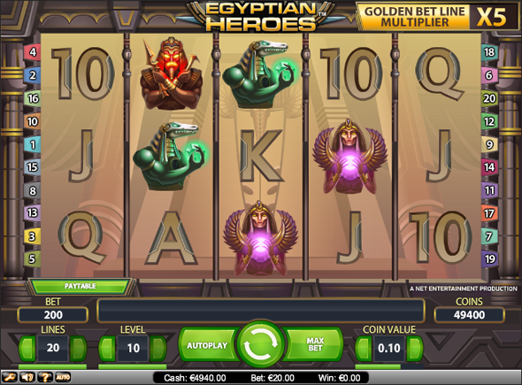 Egyptian Heroes juegos de tragamonedas gratis 