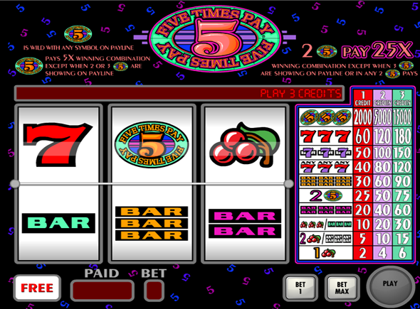 Five Times Pay juegos de tragamonedas gratis