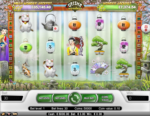 Haz click y juega el juego de tragamonedas gratis Geisha Wonders Geisha Wonders juegos de tragamonedas gratis