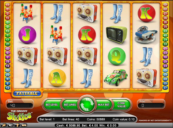 Groovy 60's juegos de tragamonedas gratis