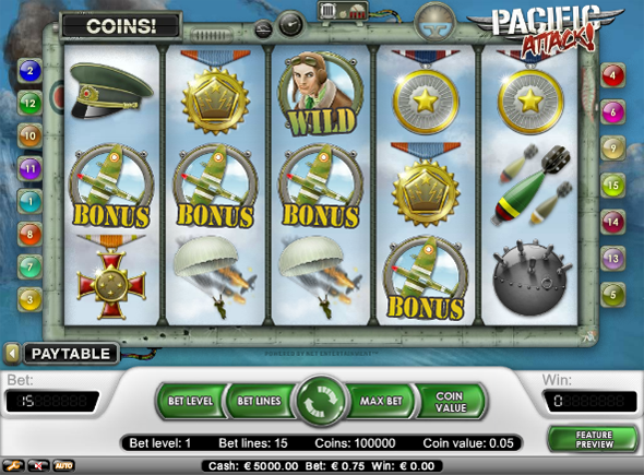 Pacific Attack juegos de tragamonedas gratis