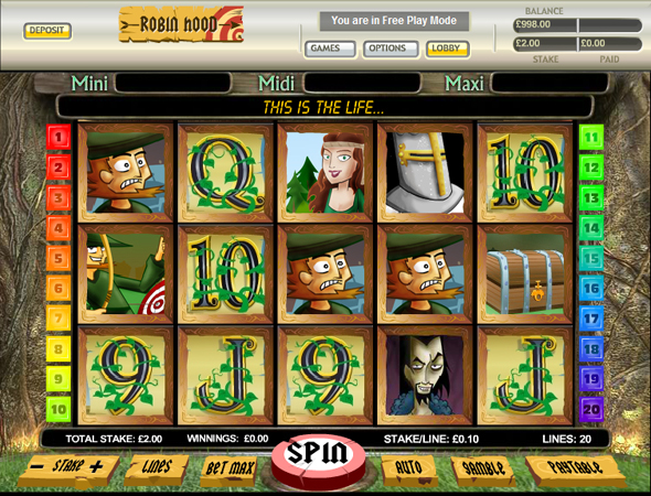 Robin Hood juegos de tragamonedas gratis