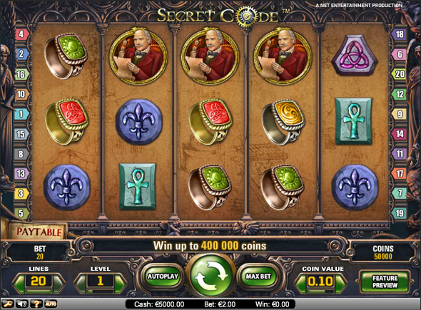 Haz click y juega el juego de tragamonedas gratis Secret Code Secret Code juegos de tragamonedas gratis