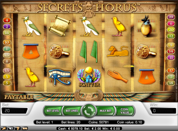 Haz click y juega el juego de tragamonedas gratis Secret of Horus Secret of Horus juegos de tragamonedas gratis