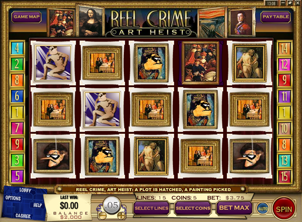 Haz click y juega el juego de tragamonedas gratis Reel Crime 2 Art Heist Reel Crime 2 Art Heist juegos de tragamonedas gratis