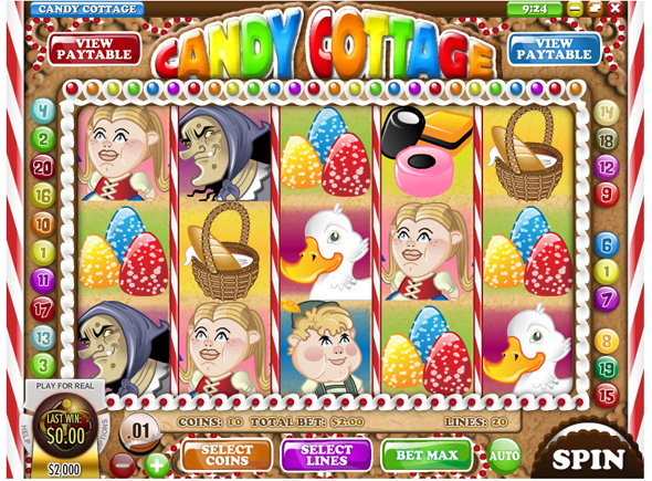 Haz click y juega el juego de tragamonedas gratis Candy Cottage Candy Cottage juegos de tragamonedas gratis