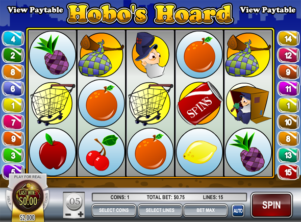 Haz click y juega el juego de tragamonedas gratis Hobo's Hoard Hobo's Hoard juegos de tragamonedas gratis